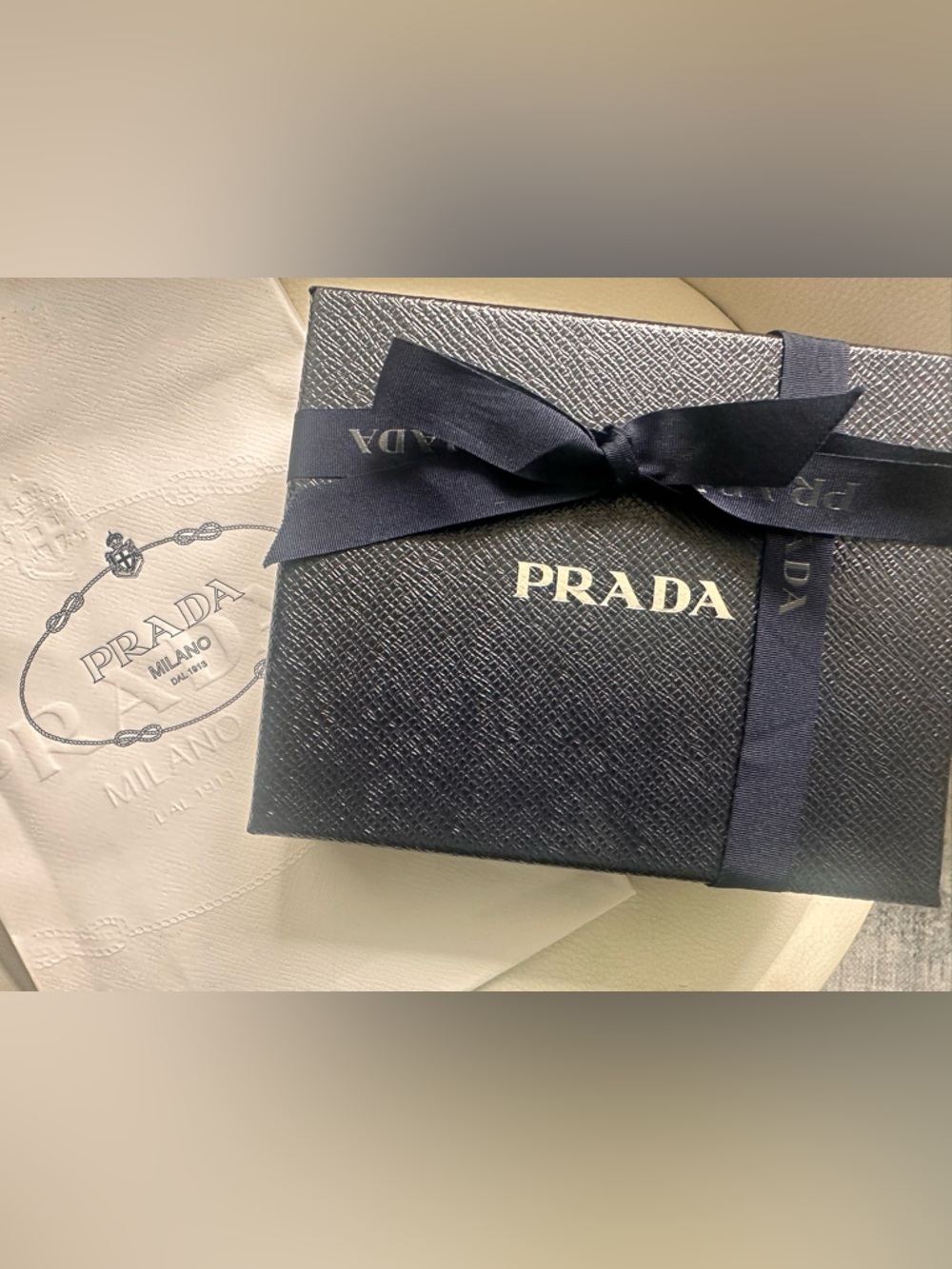 Prada Black Saffiano Leather Wallet with Gold Logo - Picture 10 of 13